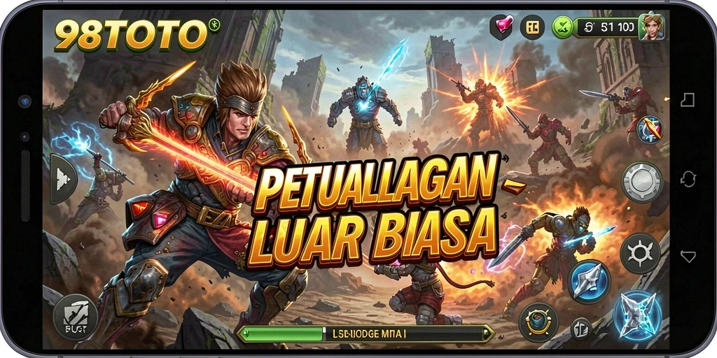 Tampilan mendebarkan dari gameplay aksi 98TOTO.