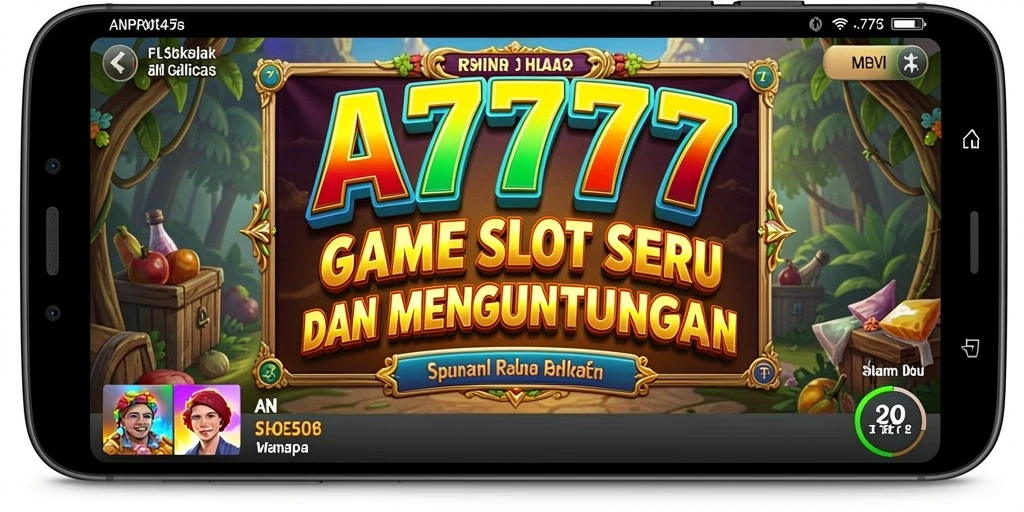 Screenshot A7777 menampilkan gameplay Slot yang mendebarkan dan penuh warna.