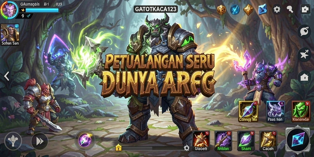 Tampilan menawan dari gameplay GATOTKACA123 yang seru.