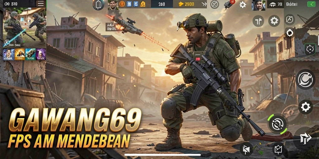Screenshot gameplay GAWANG69 menampilkan medan perang yang intense dan grafis yang memukau.