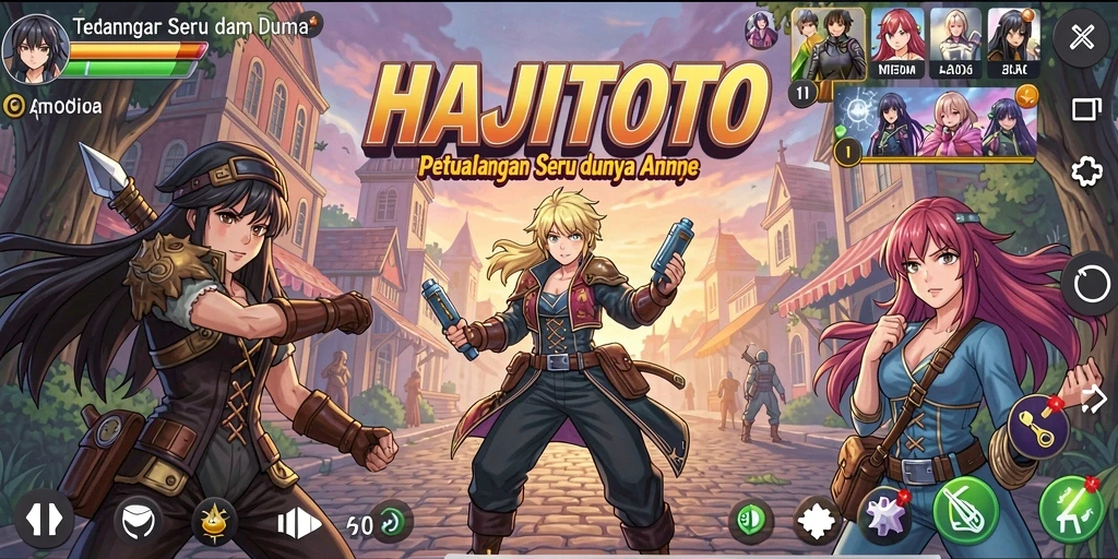 Gameplay seru dengan karakter anime ikonik dan petualangan menarik.