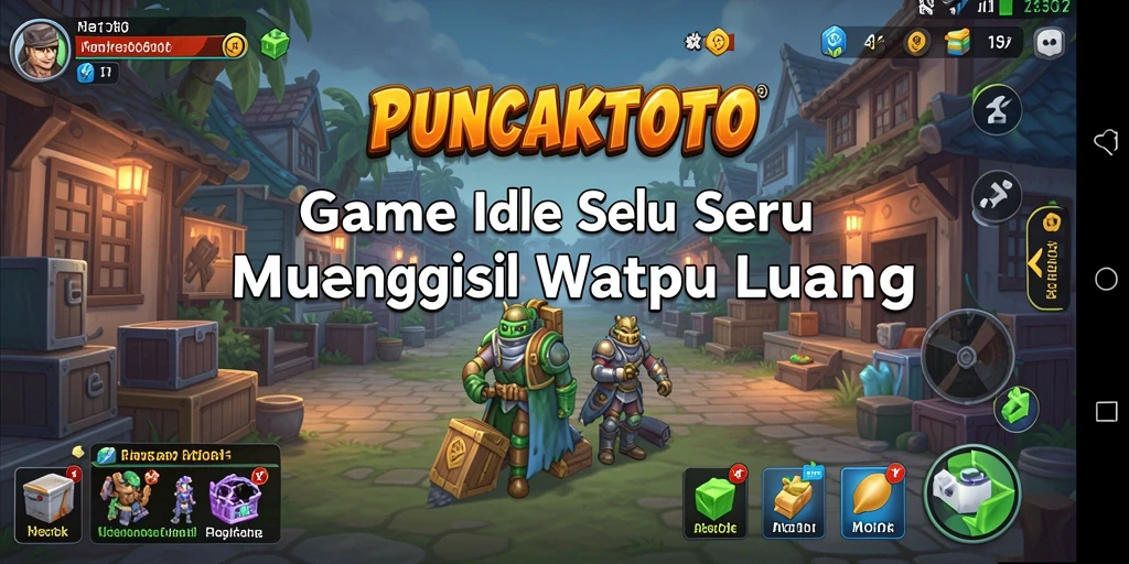 Screenshot PUNCAKTOTO menampilkan karakter dalam aksi gameplay Idle yang seru.
