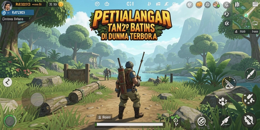 Screenshot gameplay menampilkan petualangan seru di dunia terbuka.