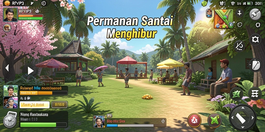 Screenshot gameplay RPVIP3 menunjukkan momen seru saat bermain game Casual.