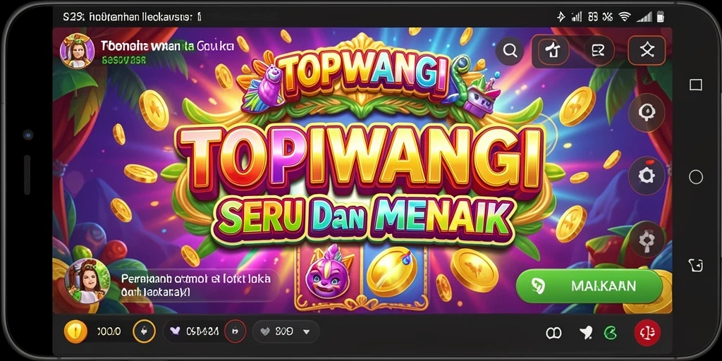 Tangkapan layar dari gameplay TOPIWANGI yang menampilkan fitur slot yang menarik.