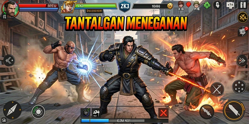 Tangkap momen seru dalam gameplay Fighting di ZK3.