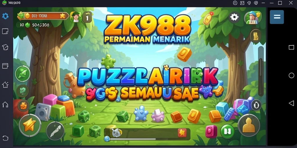 Tampilan gameplay ZK988 menampilkan tantangan Puzzle yang menarik.